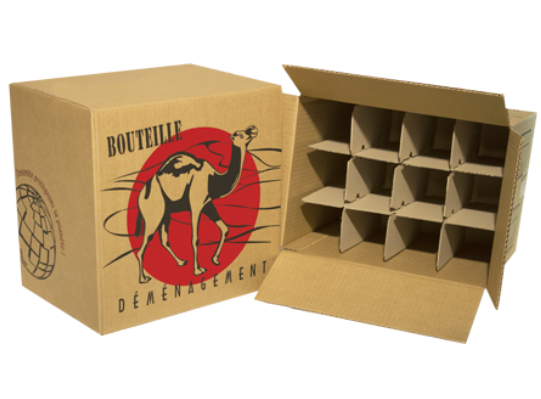 Carton pour douze bouteilles