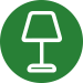 Lampa blanche sur fond vert